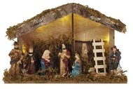 11394 Osvětlení dřevěný betlém rozměr: 26,3 × 17 cm, 6 LED, teplá bílá-1