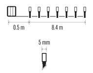 11475 Osvětlení řetěz 8,4 m, 120 LED, studená bílá-2