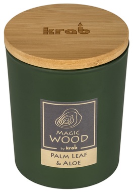 Sviečka MAGIC WOOD s dreveným knôtom - PALM LEAF & ALOE 300 g