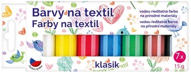 Farby na textil svetlý, sada, klasik 7x15 g + šablóny