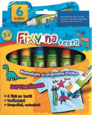 Fixy na textil 6 odtieňov