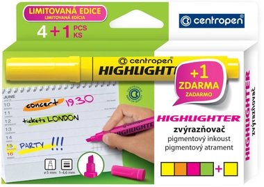 Zvýrazňovač Highlighter 8552 1-4 mm, 4 farby, CENTROPEN