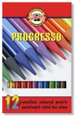 Pastelky PROGRESSO dlhé, 12 farieb